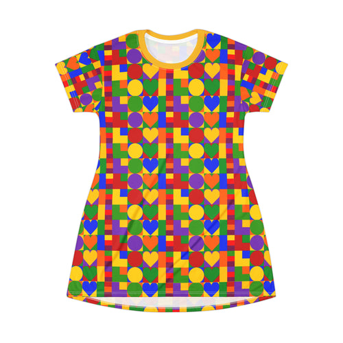 Love Squared - All Over Print T-Shirt Dress