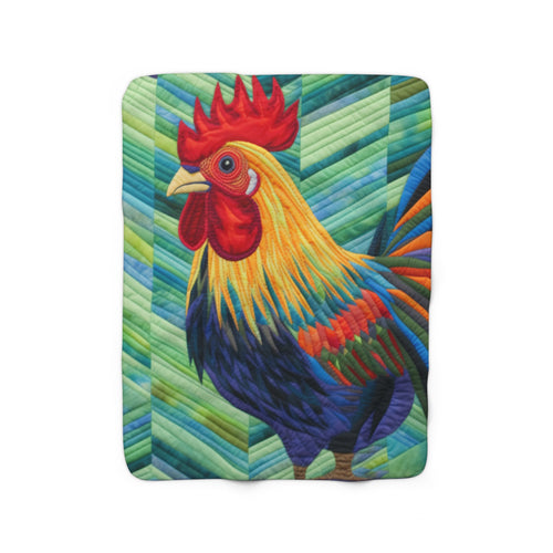 Fashion Rooster - Sherpa Fleece Blanket