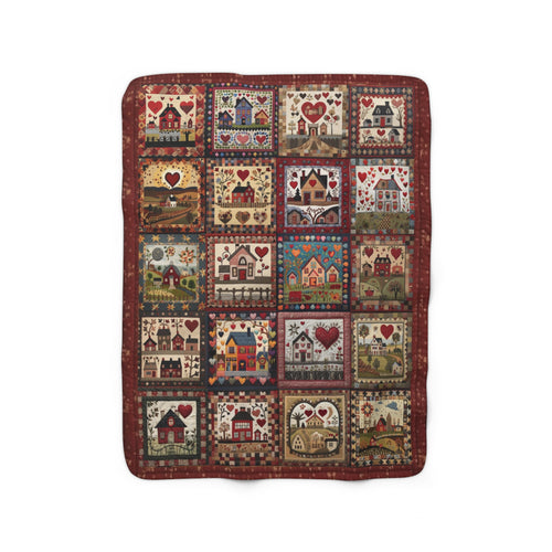 Heart Of The Heartland Quilt - Sherpa Fleece Blanket