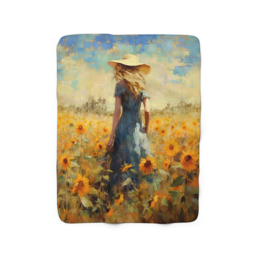 Sunshine Makes Me Happy  - Sherpa Fleece Blanket