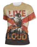 Live Loud - Unisex All-Over Print Graphic Tee