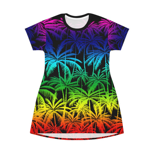 Tropical Rainbow - All Over Print T-Shirt Dress