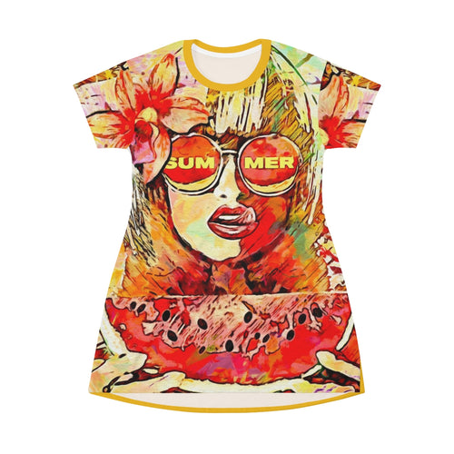 Summertime - All Over Print T-Shirt Dress