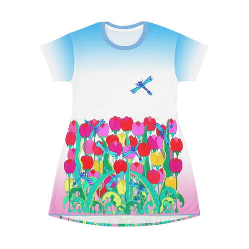 Tulips - All Over Print T-Shirt Dress