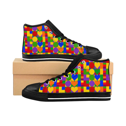 Love Squared - Primary Colors - Women's High-top Sneakers