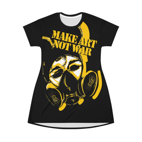 Make Art Not War - All Over Print T-Shirt Dress