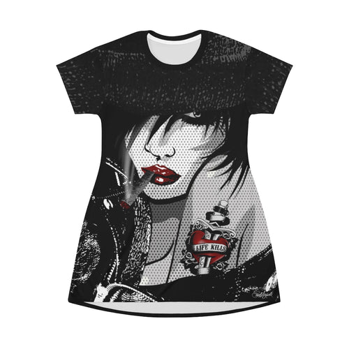 Toxic - All Over Print T-Shirt Dress