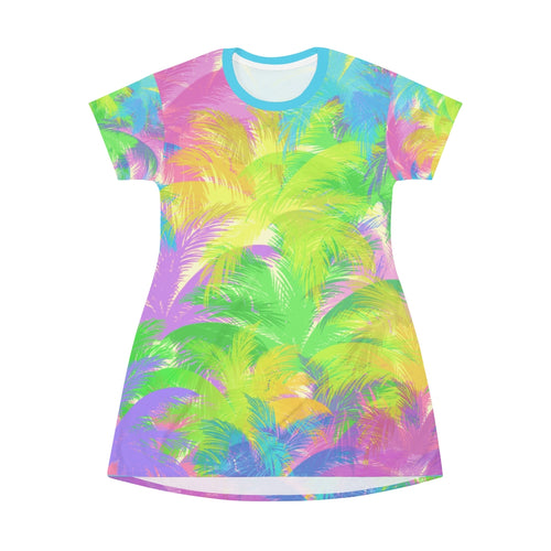 Palm Fiesta - All Over Print T-Shirt Dress
