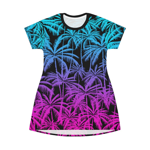 Tropical Nights - All Over Print T-Shirt Dress