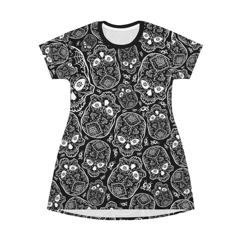 Bone Daddy Dance - All Over Print T-Shirt Dress