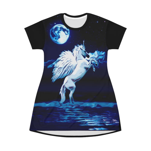 Believe In Unicorns - All Over Print T-Shirt Dress
