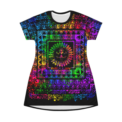 Tribal Colors - All Over Print T-Shirt Dress