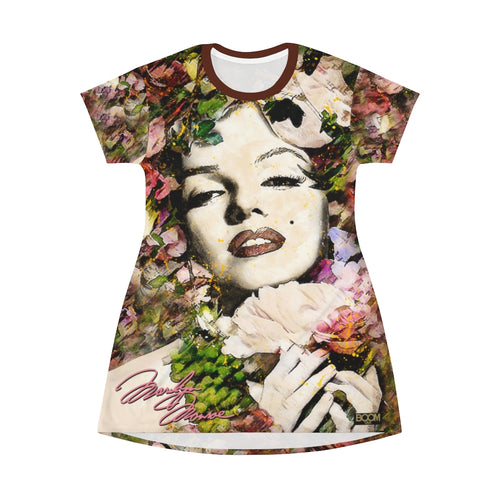 Marilyn Flowers - All Over Print T-Shirt Dress