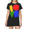 Love Blocks - All Over Print T-Shirt Dress