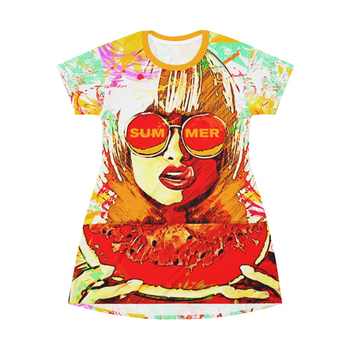 Summer Girl  - All Over Print T-Shirt Dress
