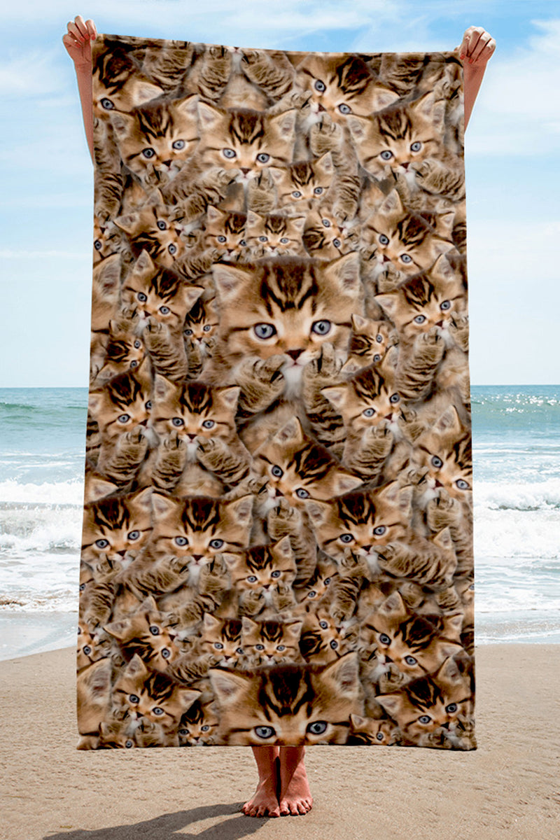 Cattitude Beach Towel