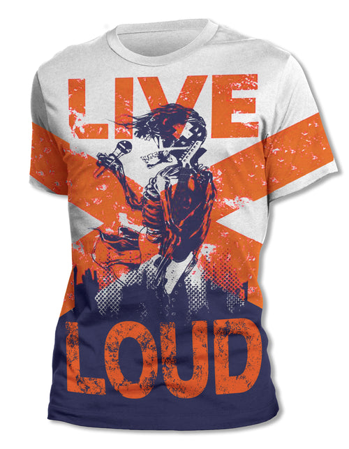 Live Loud - Unisex All-Over Print Graphic Tee