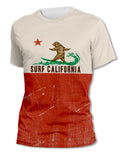 Surf California Flag - Unisex All-Over Print Tee