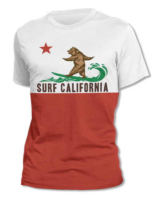 Surf California Flag - Unisex All-Over Print Tee