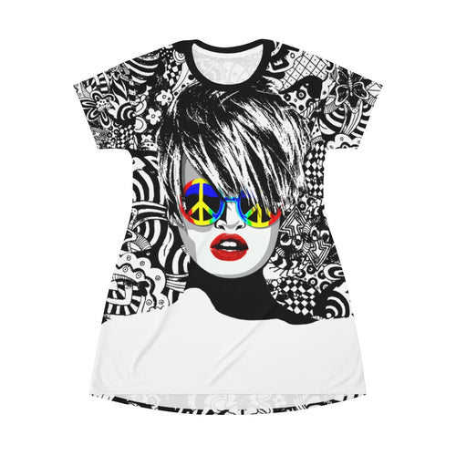 Boom Goes POP - All Over Print T-Shirt Dress