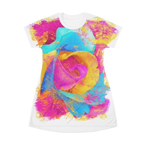WIld Rose - Pastels - All Over Print T-Shirt Dress