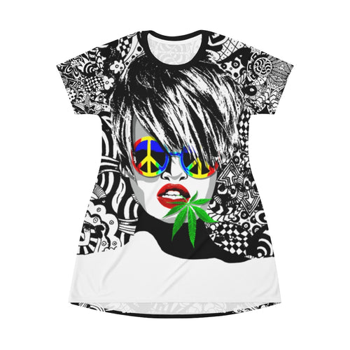 Boom Baby - All Over Print T-Shirt Dress