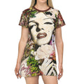 Marilyn Flowers - All Over Print T-Shirt Dress