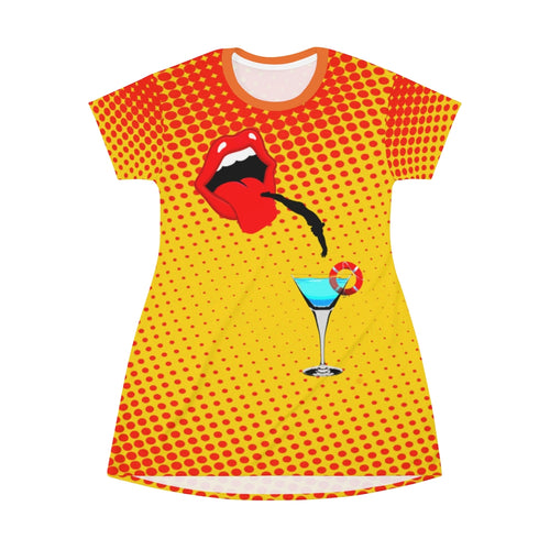 Dive Bar - All Over Print T-Shirt Dress