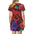 Roses Roses Roses - All Over Print T-Shirt Dress