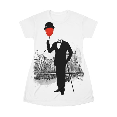 A Proper Gentleman - All Over Print T-Shirt Dress
