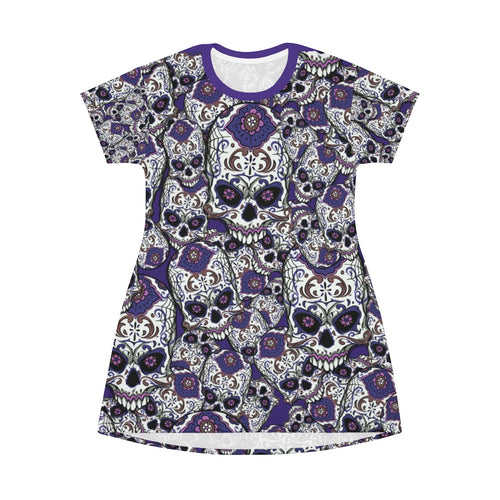 Day Of The Dead Dance Party - All Over Print T-Shirt Dress