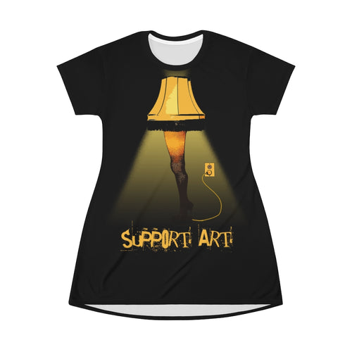 Support Art - Leg Lamp - All Over Print T-Shirt Dress