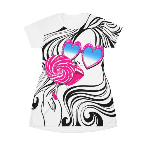 Galmour Girl - All Over Print T-Shirt Dress