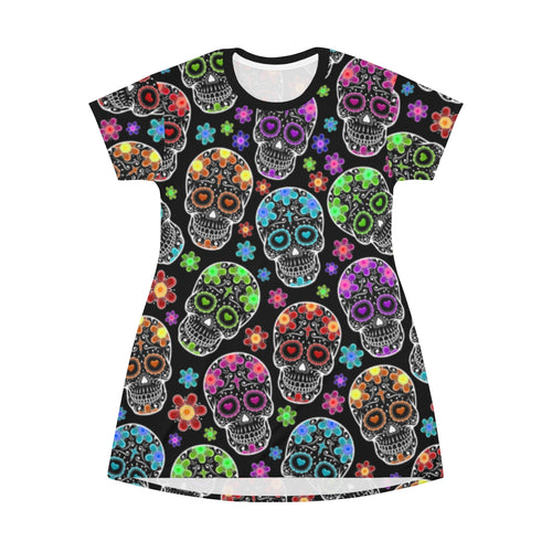 Skullicious - All Over Print T-Shirt Dress
