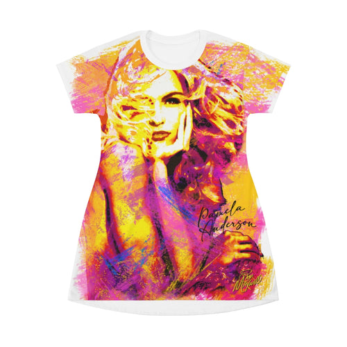 Pamela Anderson - Pastels - All Over Print T-Shirt Dress