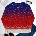 Like - Thumbs Up For Santa - All-Over Print Unisex Sweatshirt