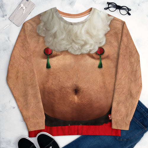 Santa's On The Naughty List - All-Over Print Unisex Sweatshirt