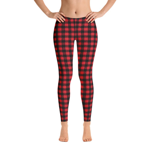 Buffalo Plaid Christmas - All-Over Print Leggings