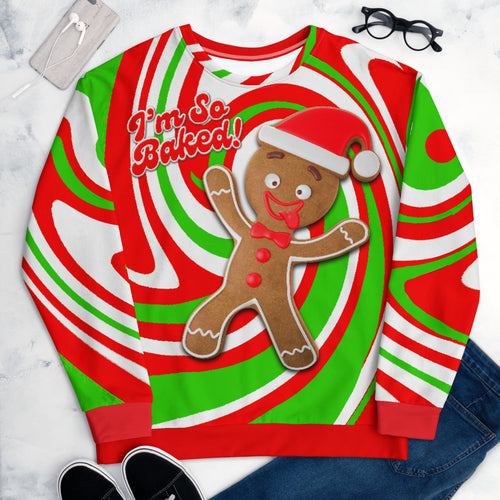 I'm So Baked - All-Over Print Unisex Sweatshirt