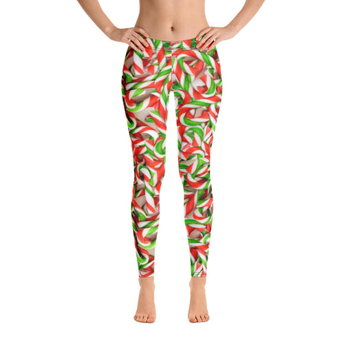 Candy Cane Collage - All-Over Print Leggings