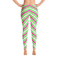 Pink And Green Candy Stripes - All-Over Print Leggings