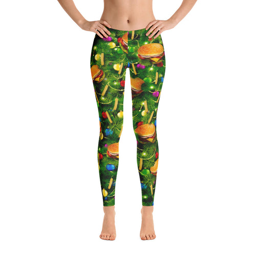 Burger And Fries Ornaments - All-Over Print Leggings