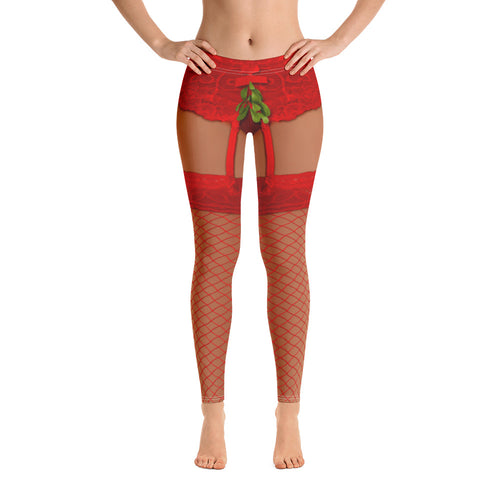 Kiss Me Under The Misstletoe - All-Over Print Leggings