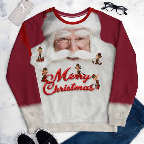 Santa And His Elves - All-Over Print Sublimation Unisex Sweatshirt