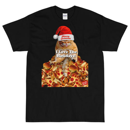 I Love The Holidays - Fat Cat - Unisex Classic Short Sleeve T-Shirt