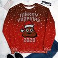 Merry Poopmas - Red & Fugly - All-Over Print Unisex Sweatshirt