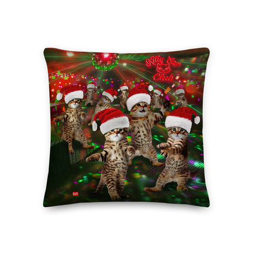Meowy Christmas Dance - (Kitty Cat Club) - All-Over Print Premium Pillow