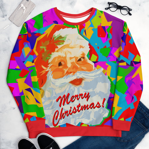 Santa Goes Pop - All-Over Print Unisex Sweatshirt