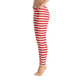 Red Horizontal Stripes - All-Over Print Leggings