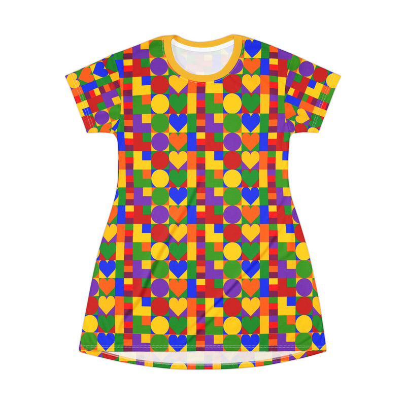 Love Squared - All Over Print T-Shirt Dress